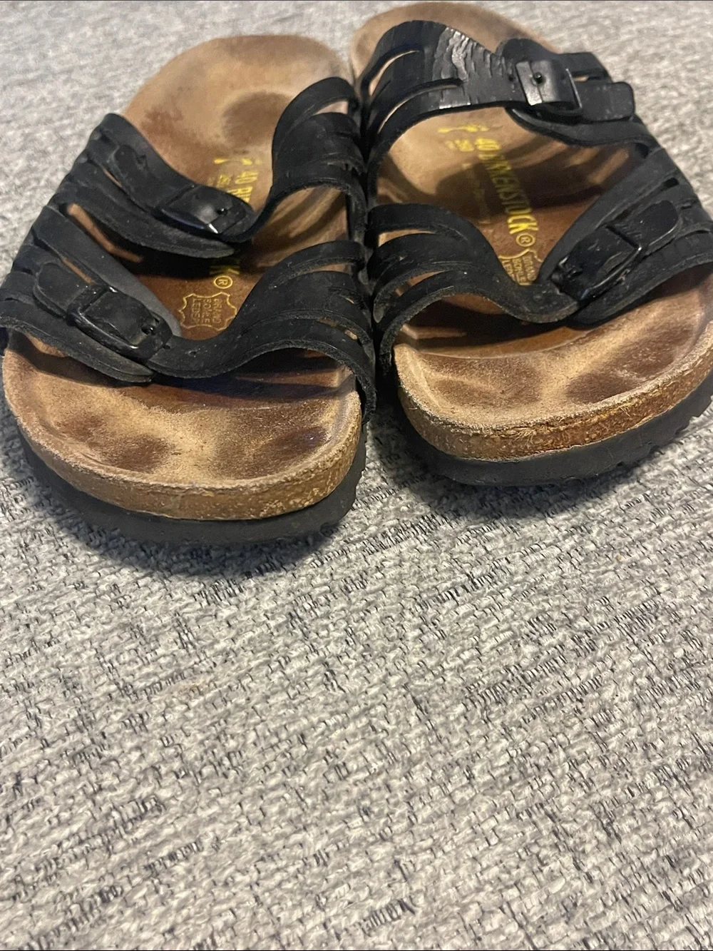 Birkenstock Black Strappy Slide Sandals